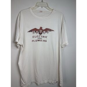 Tailgate Eagle Electric Plumbing Graphic T-Shirt‎ XL Made in Canada Vintage
